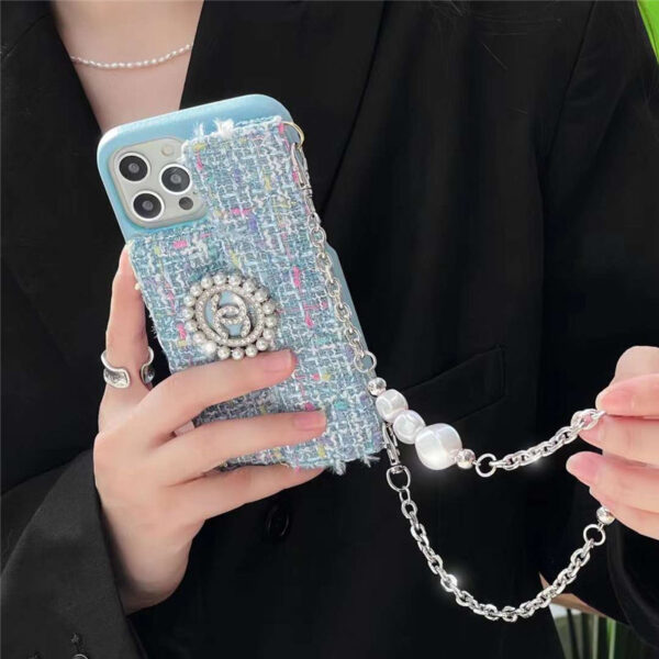 シャネル iphone14/14pro/14plus ケース ハイブランド iphone13 ケース カード 収納 chanel iphone13pro/12 ケース パール チェーン