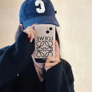 ロエベ iphoneケース 隠しミラー付き loewe風 iphone14pro/14promaxケース 鏡 韓国 ブランド iphone13/13pro iphone12 フリップケース 耐衝撃 おしゃれ