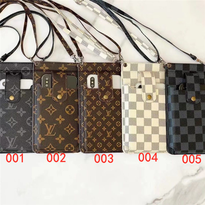 ルイヴィトン スマホポーチ ミラー付き ヴィトン風 お財布 ショルダー 