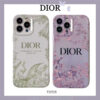 ディオール iphone15proケース 花柄 dior iphone14plus/14promax カバー 女子 かわいい アイフォン13pro/13/12promax ケース カメラ保護 iphoneソフトケース 韓国 おしゃれ