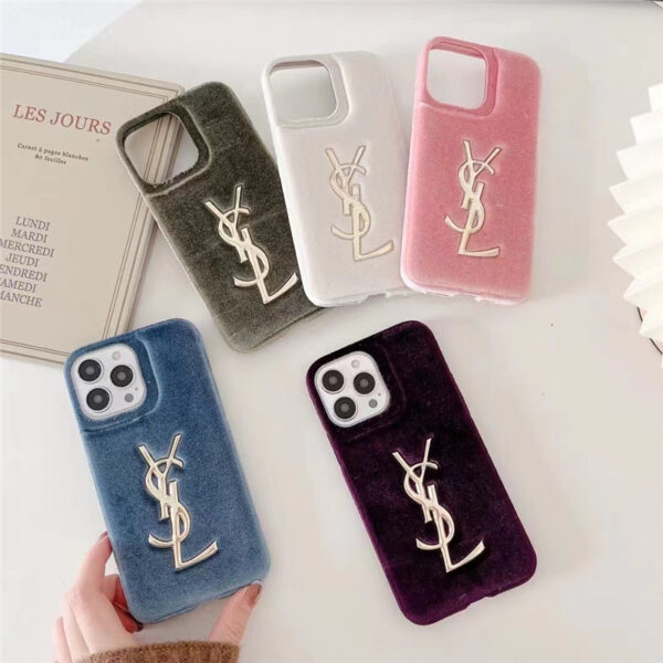 サンローラン iphone14/14pro/14promaxケース もこもこ かわいい iphone13pro/13/12 ケース 女子 人気 YSL iphone11promax カバー 高級感