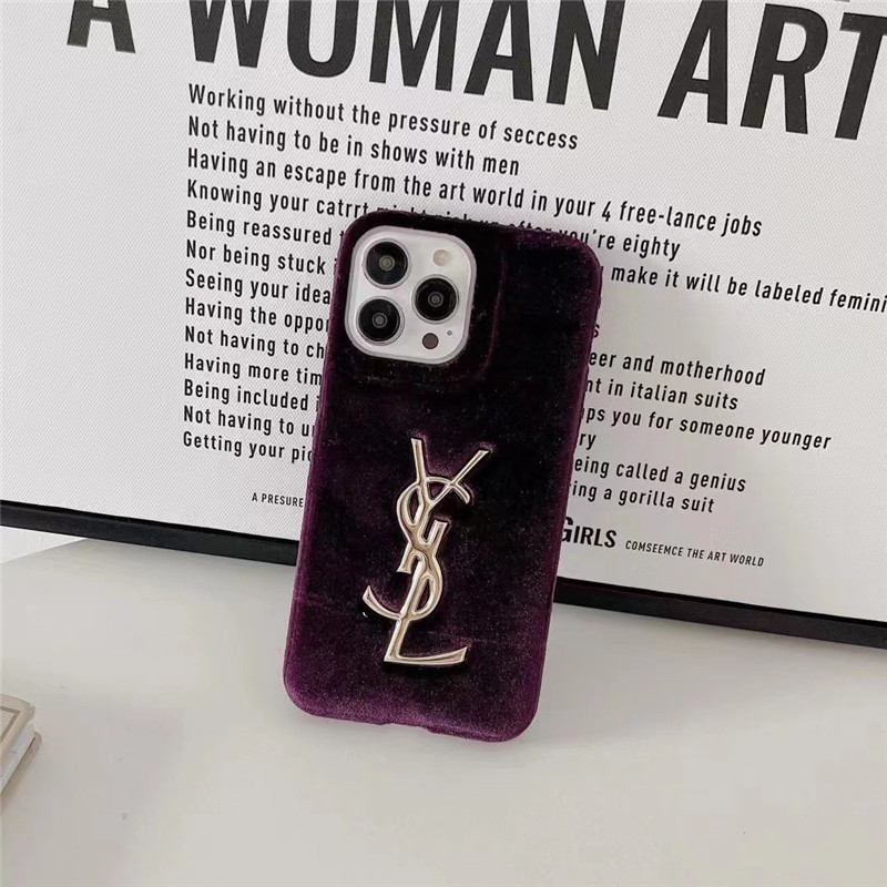 サンローラン iphone14/14proケース もこもこ かわいい iphone13pro/12 