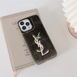 サンローラン iphone14/14pro/14promaxケース もこもこ かわいい iphone13pro/13/12 ケース 女子 人気 YSL iphone11promax カバー 高級感