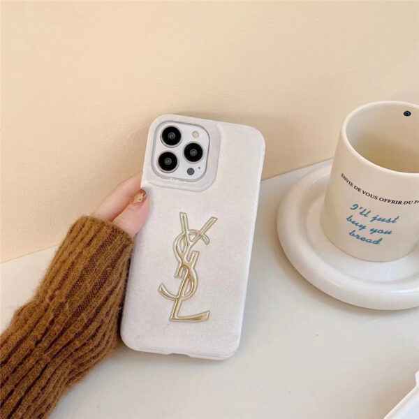 サンローラン iphone14/14pro/14promaxケース もこもこ かわいい iphone13pro/13/12 ケース 女子 人気 YSL iphone11promax カバー 高級感