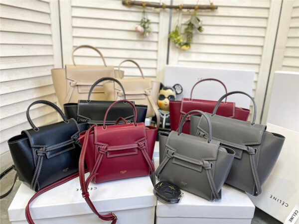 セリーヌ ベルト バッグ celine トップ ハンドル バッグ 2way ショルダーバッグ おしゃれ 牛革 通学 通勤 バッグ レディース 人気