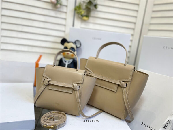 セリーヌ ベルト バッグ celine トップ ハンドル バッグ 2way ショルダーバッグ おしゃれ 牛革 通学 通勤 バッグ レディース 人気