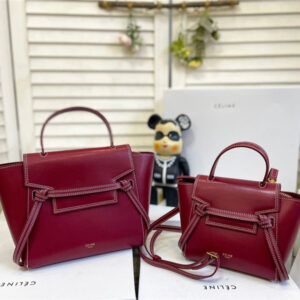 セリーヌ ベルト バッグ celine トップ ハンドル バッグ 2way ショルダーバッグ おしゃれ 牛革 通学 通勤 バッグ レディース 人気
