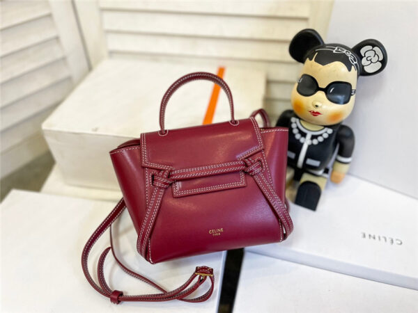セリーヌ ベルト バッグ celine トップ ハンドル バッグ 2way ショルダーバッグ おしゃれ 牛革 通学 通勤 バッグ レディース 人気