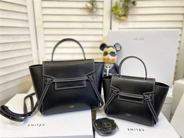 セリーヌ ベルト バッグ celine トップ ハンドル バッグ 2way ショルダーバッグ おしゃれ 牛革 通学 通勤 バッグ レディース 人気