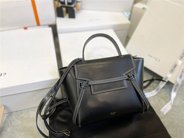 セリーヌ ベルト バッグ celine トップ ハンドル バッグ 2way ショルダーバッグ おしゃれ 牛革 通学 通勤 バッグ レディース 人気