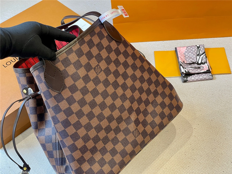 ルイヴィトン ネヴァーフルMM トートバッグ ダミエ エベヌ/hm09376ik