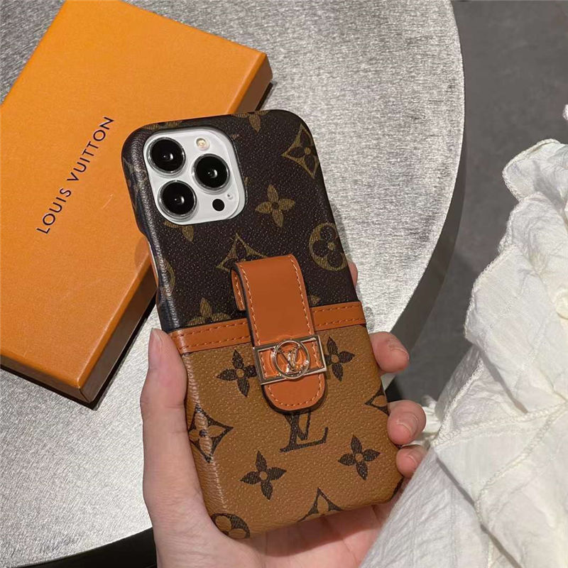 ルイヴィトン レザー iPhone13 pro ドーフィーヌ スマホケース LOUIS 