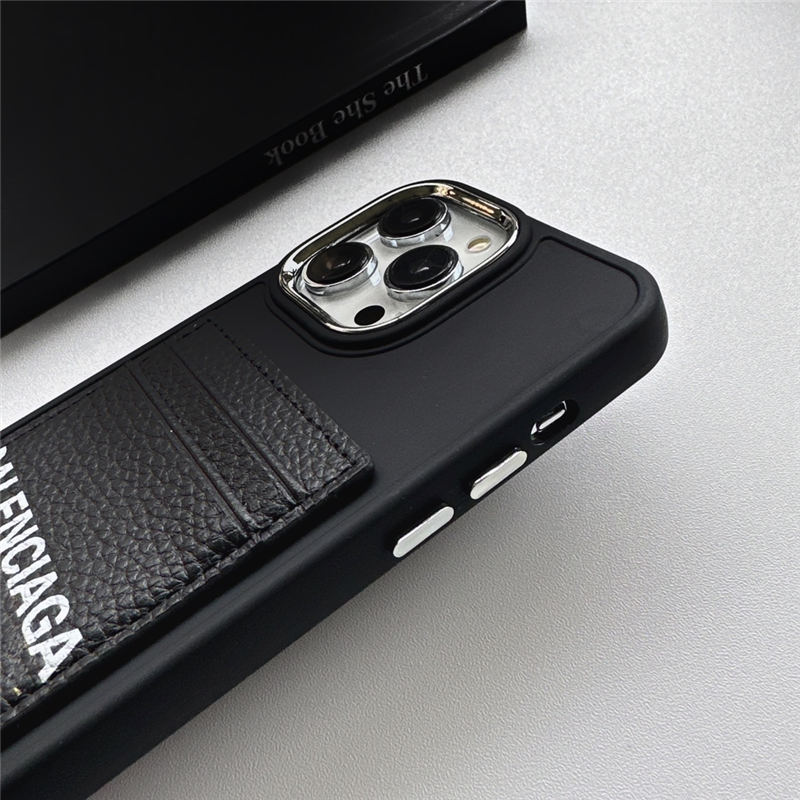 iphone15/15pro ケース バレンシアガ iPhone14/14pro ケース カード収納 balenciaga iphone13promax/13 ケース ブランド メンズ iphone 黒 に 合う ケース iphone12/11 携帯カバー