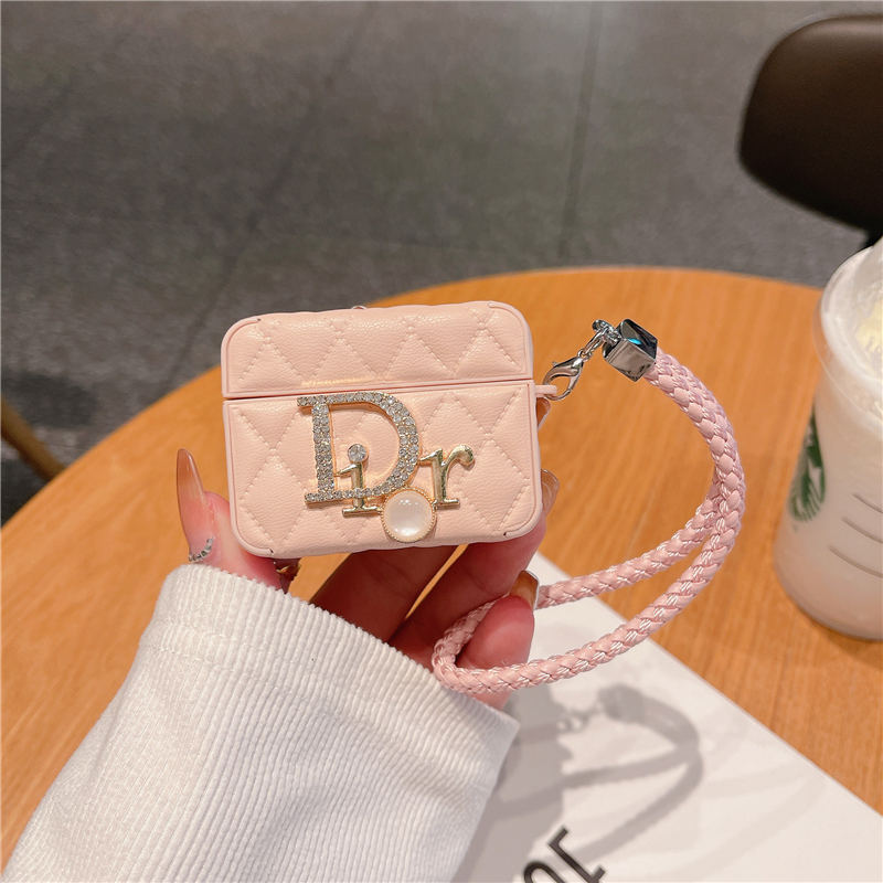 dior エア ポッツ ケース ストラップ付き airpods pro ケース レザー 人気 ブランド airpods3 ケース おしゃれ イヤホン ケース