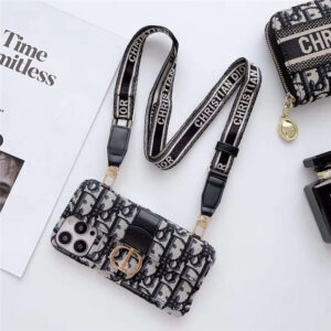 dior iphone17/17air 携帯 ケース iphone16/16pro ディオール風 iphone15pro/14pro ケース ショルダー iphone13/12 ケース 背面 収納 ハイ ブランド - 001