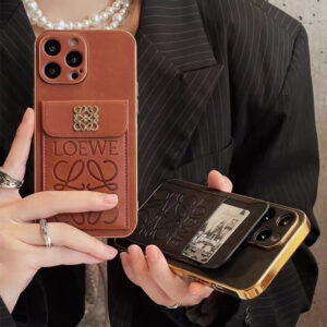 ロエベ iphone17/17pro/16/16promaxケース 15/15pro カード収納 loewe 