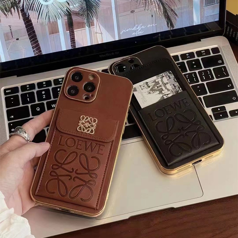 LOEWE ロエベ 最新作 iPhone14ProMax ケース 中古 ベージュ｜iPhone  