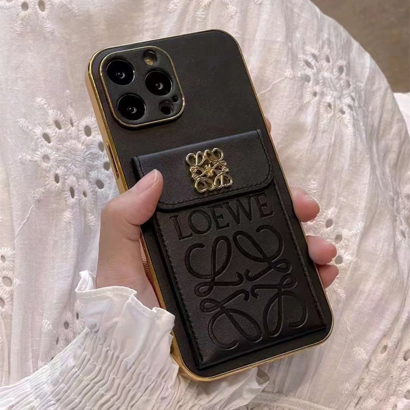ロエベ iphone17/17pro/16/16promaxケース 15/15pro カード収納 loewe 