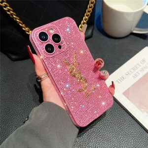 YSL iphone15/15pro ケース キラキラ サン ローラン iphone14/14pro ケース おしゃれ iphone13/12 ケース ブランド レディース iphone ケース 韓国 流行り