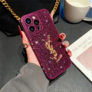 YSL iphone15/15pro ケース キラキラ サン ローラン iphone14/14pro ケース おしゃれ iphone13/12 ケース ブランド レディース iphone ケース 韓国 流行り