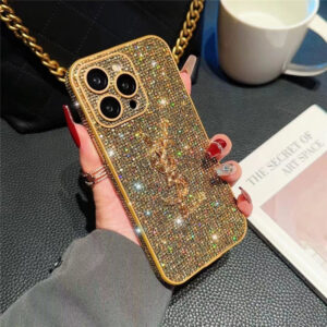 YSL iphone15/15pro ケース キラキラ サン ローラン iphone14/14pro ケース おしゃれ iphone13/12 ケース ブランド レディース iphone ケース 韓国 流行り