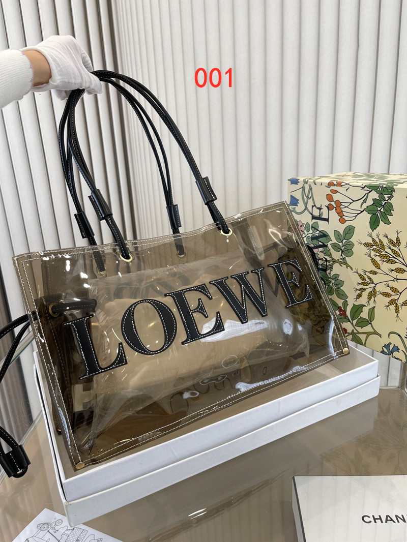 夏 バッグ ロエベ ビニール トートバッグ 透明バッグ おしゃれ ポーチ付き LOEWE カバン 肩掛け a4 バッグ レディース メンズ