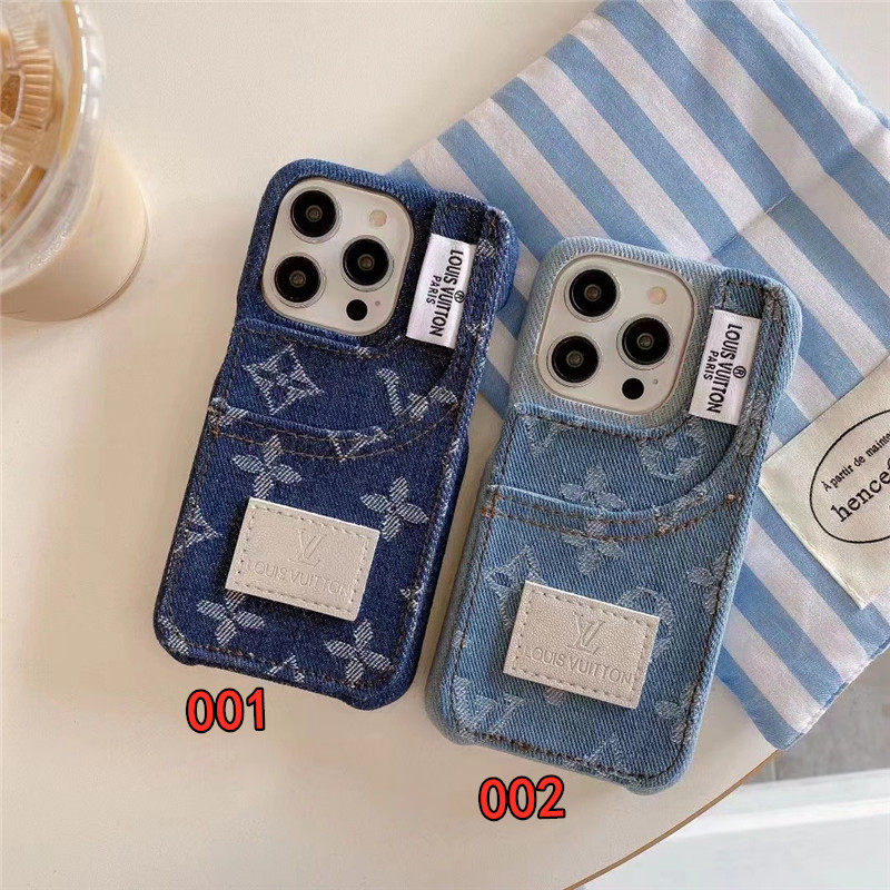 ルイヴィトン iphone15 ケース カード 収納 デニム スマホ ケース iphone15プロ ヴィトン風 iphone14/14pro ケース おしゃれ ブランド iphone13promax/12pro ケース お 揃い カップル