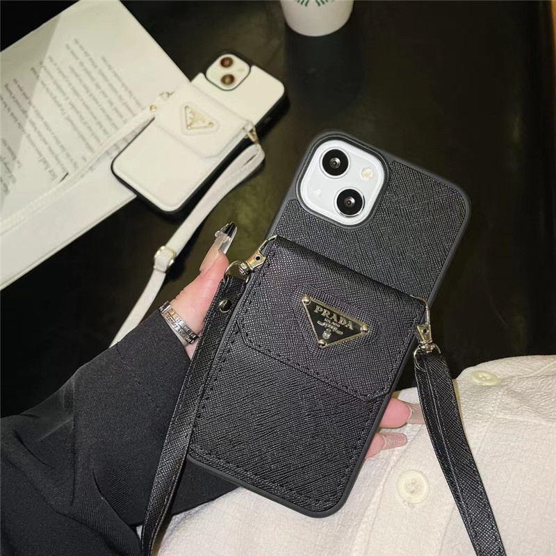 プラダ アイフォン15 ショルダー ケース prada iphone15pro/14/14promax ケース カード収納 背面 iphone13pro/12 スマホケース 斜 めがけ おしゃれ