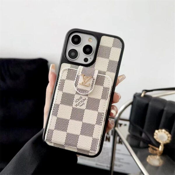 ヴィトン 風 iphone15pro/15promax ケース カード収納 4枚 iphone14/14プロ ケース ペア 大人 ブランド アイフォン13/12promax カバー メンズ ビジネス - 画像 (4)
