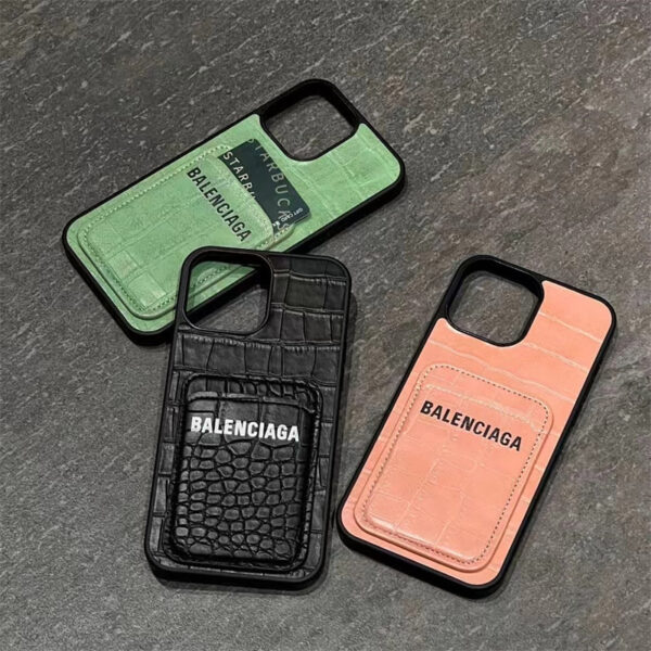 balenciaga iphone15 ケース クロコダイル柄 バレンシアガ 携帯ケース iphone15pro/14pro カード 収納 おしゃれ アイフォン13/12 カバー お揃い