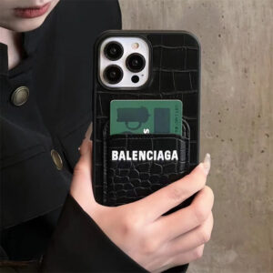 balenciaga iphone15 ケース クロコダイル柄 バレンシアガ 携帯ケース iphone15pro/14pro カード 収納 おしゃれ アイフォン13/12 カバー お揃い