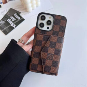 iphone17pro/17promax ケース ルイ ヴィトン スマホケース iphone16/16pro カード収納 iphone15/15plusケース メンズ ブランド アイフォン14pro/14promax ケース 高級 ビジネス iphone13pro/12/11 ケース 背面 収納 おしゃれ - 008