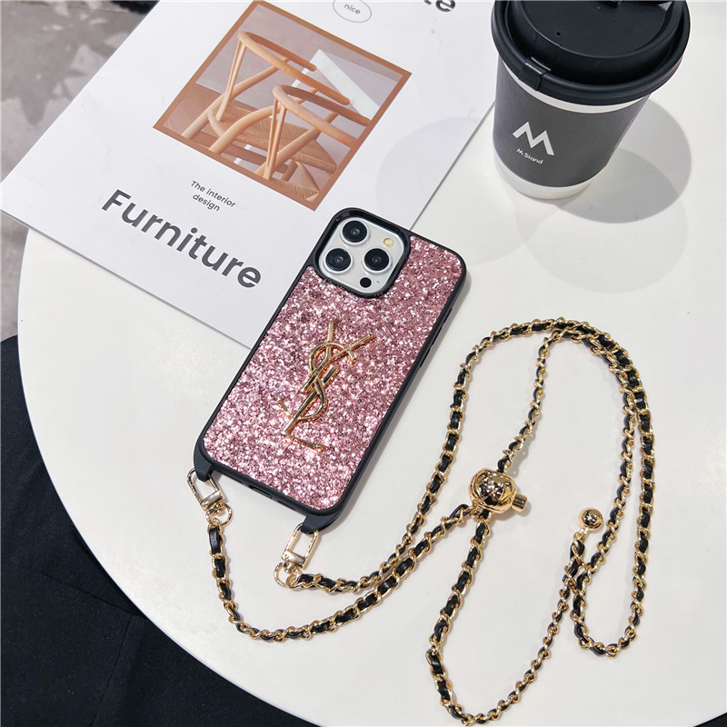 キラキラ の iphone16 ケース サン ローラン スマホ ケース