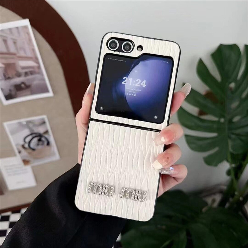 ミュウミュウ galaxy z flip4 ケース ハイ ブランド ギャラクシー