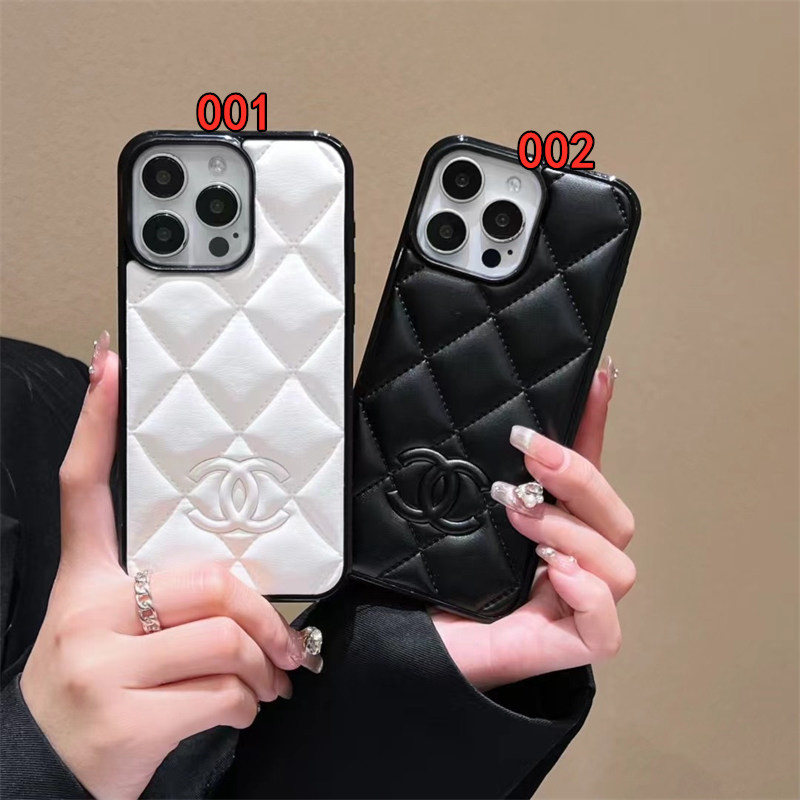 シャネル iphone16/16pro ケース chanel iphone15 ケース キルティング  
