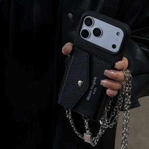 マルジェラ アイ フォン17/17pro ケース チェーン iphone16pro ケース ハイブランド Margiela iphone15/15pro ケース カード収納 iphone14/13 スマホショルダー メンズ レディース