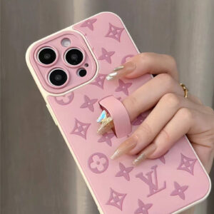 ヴィトン風 iphone16/16promax ケース スタンド 付き iphone15/15pro ケース 大人 可愛い ハイ ブランド 携帯 ケース iphone14/13 マカロンカラー ルイヴィトン新作 スマホケース お揃い - 005