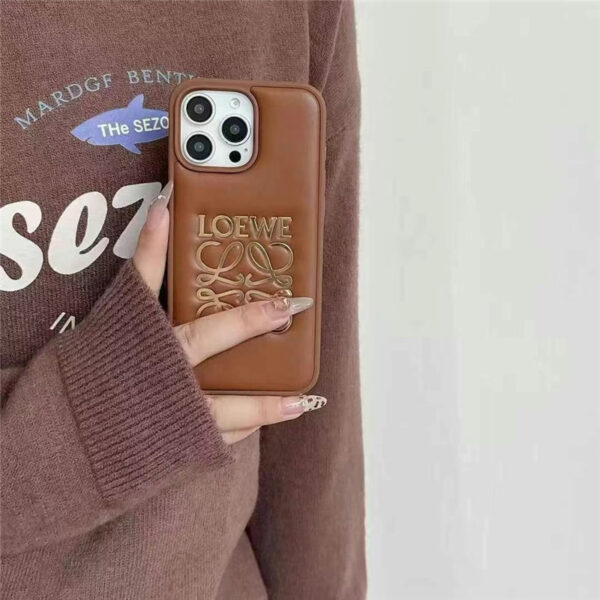 ロエベ iphone16promax ケース 韓国 可愛い iphone16/16pro ケース 人気 ブランド loewe風 iphone15pro/14/13 ケース 流行りお 揃い スマホケース - 画像 (4)