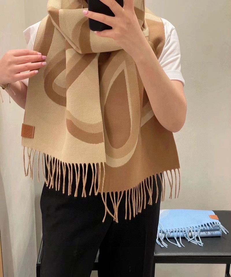 ハイ ブランド マフラー ロエベ マフラー レディース カシミヤ  