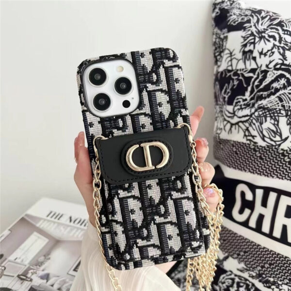 dior スマホ ショルダー ディオール iphone16/16pro ケース 斜めがけ fendi iphone カード 収納 ケース iphone15pro/14/13 スマホケース ブランド おしゃれ - 画像 (4)