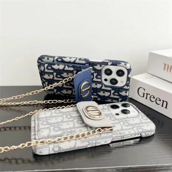 dior スマホ ショルダー ディオール iphone16/16pro ケース 斜めがけ fendi iphone カード 収納 ケース iphone15pro/14/13 スマホケース ブランド おしゃれ - 画像 (5)