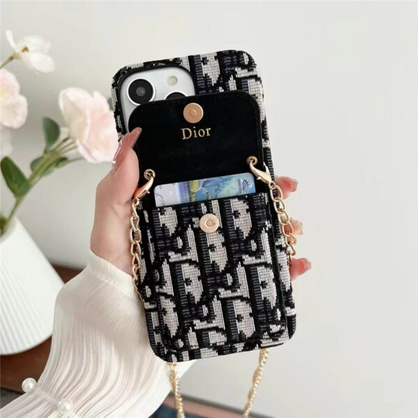 dior スマホ ショルダー ディオール iphone16/16pro ケース 斜めがけ fendi iphone カード 収納 ケース iphone15pro/14/13 スマホケース ブランド おしゃれ - 画像 (6)