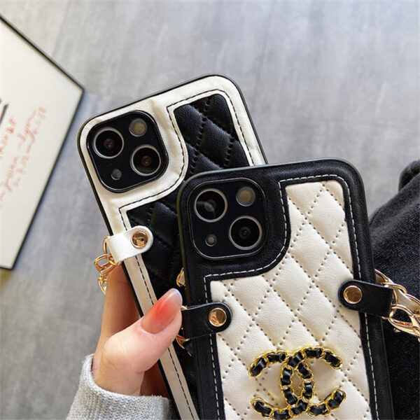 chanel 携帯 ケース ショルダー iphone16/16pro ケース ハイブランド 女子 シャネル iphone15/14 ケース 斜めがけ アイフォン13pro/12 ケース 大人 可愛い ブランド - 画像 (5)