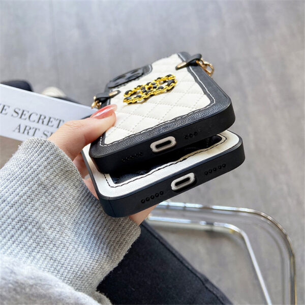 chanel 携帯 ケース ショルダー iphone16/16pro ケース ハイブランド 女子 シャネル iphone15/14 ケース 斜めがけ アイフォン13pro/12 ケース 大人 可愛い ブランド - 画像 (6)