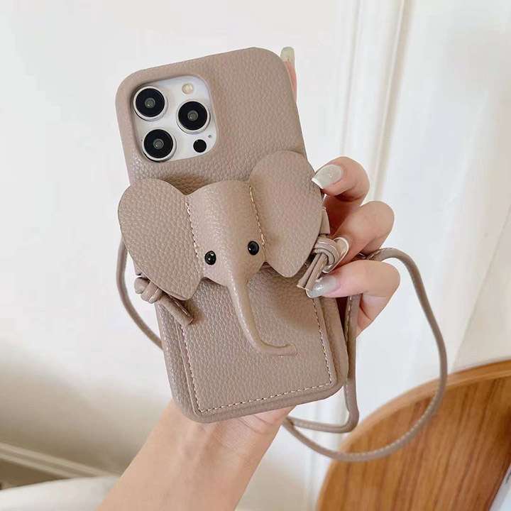 ロエベ 象 iphone16/16pro ケース スマホ ショルダー ブランド ロエベ スマホケース 可愛い 韓国 loewe風 iphone15/14 ケース 女子 人気 iphone ケース カード 収納