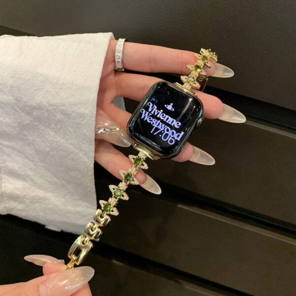 ヴィヴィアン アップル ウォッチ バンド キラキラ apple watch チェーン ベルト ブランド アップルウォッチ ビビアン ブレスレット 女性 - 画像 (4)