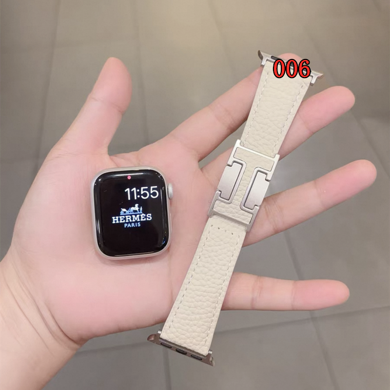 エルメス アップル ウォッチ バンド レザー apple watch バンド 高級 ブランド hermes風 アップル ウォッチ バンド かわいい 42mm/44mm/46mm スマート ウォッチ バンド