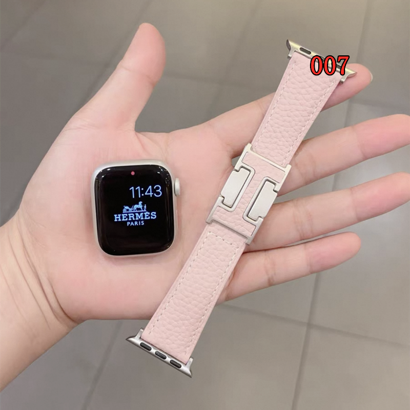 エルメス アップル ウォッチ バンド レザー apple watch バンド 高級 ブランド hermes風 アップル ウォッチ バンド かわいい 42mm/44mm/46mm スマート ウォッチ バンド