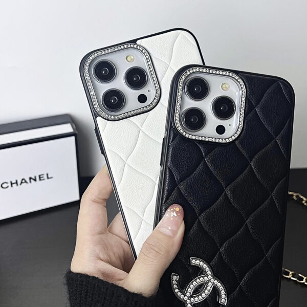 人気 iphone ケース 女子 シャネル iphone16/16pro ケース ストーンデコ chanel iphone15promax ケース 可愛い ブランド アイフォン14/13 ケース 必ず届く - 画像 (9)