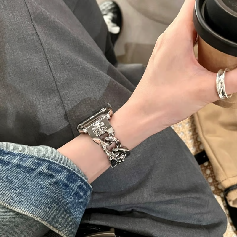 アップル ウォッチ バンド クロム ハーツ apple watch チェーン ベルト Series10 アップル ウォッチ ブレスレット apple watch バンド おしゃれ ブランド